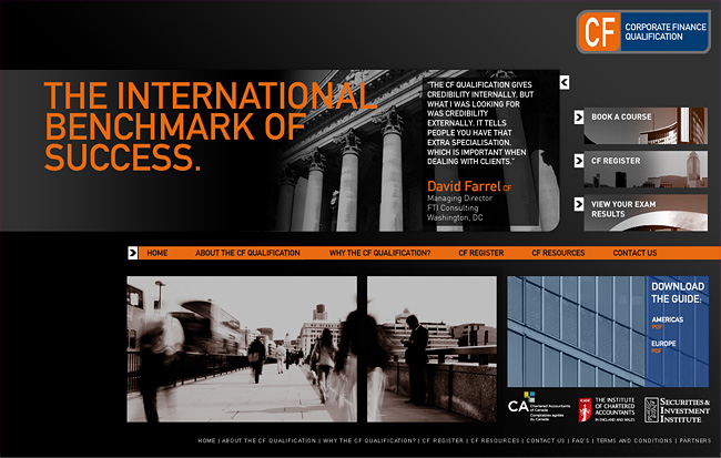 Overview of CFQ homepage