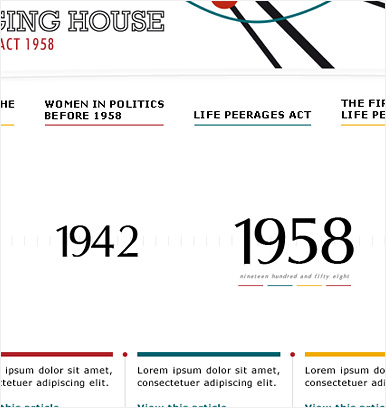 Showing detail of Microsite homepage